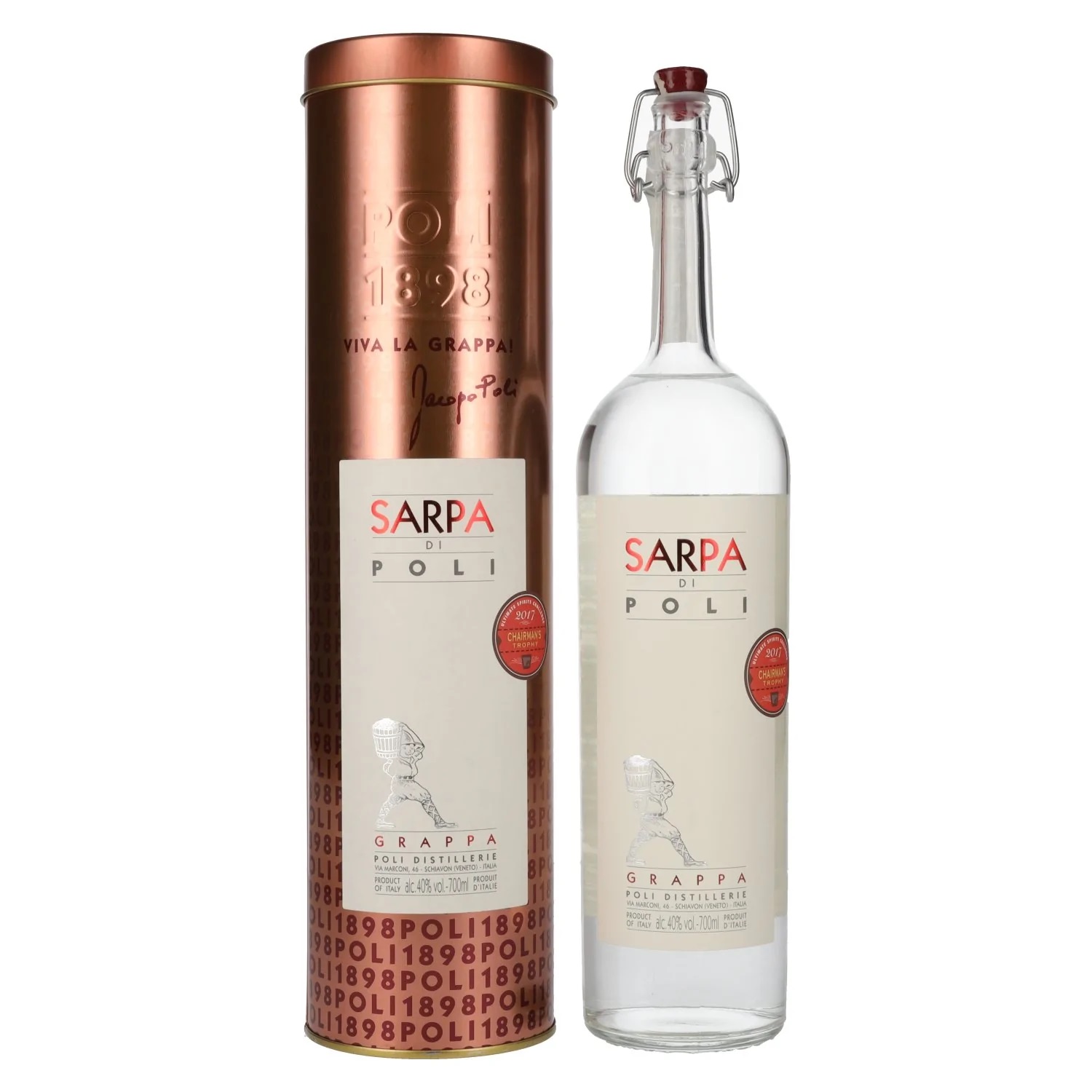 Grappa Sarpa di Poli 40% 0,7 l (tuba)