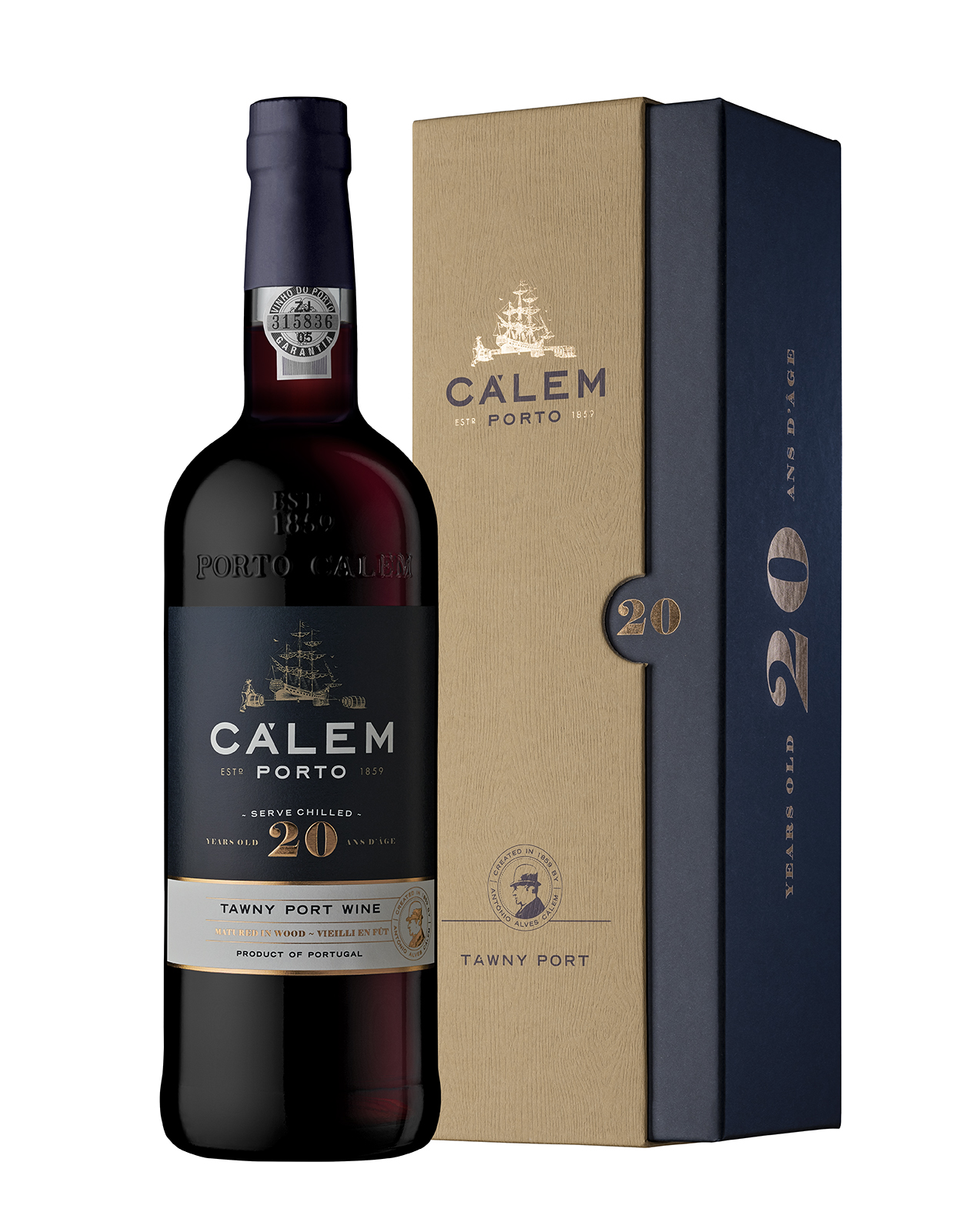 Cálem 20 YEARS OLD, dárkový box, 0,75l