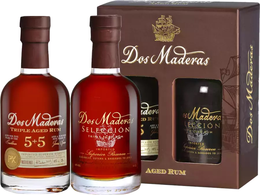 Dárková sada Dos Maderas 2x 41% 0,4l (Sada miniatur)