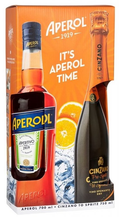 Aperol + Cinzano Pro-Spritz, Gift Box, 1,45l