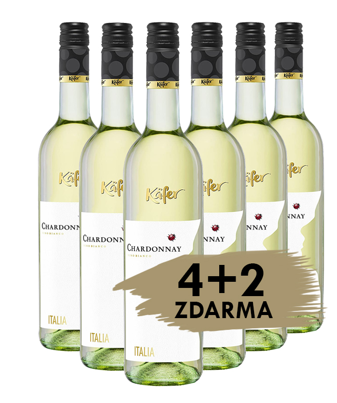 Käfer Chardonnay Trocken, 4+2 zdarma, 6x0,75l