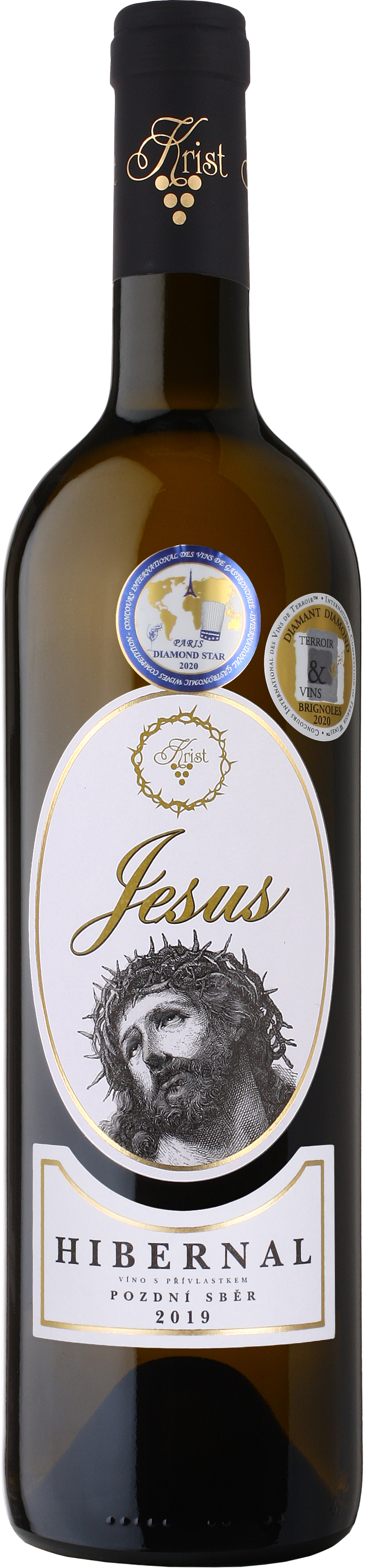 Vinařství Krist Hibernal, 2019, JESUS, pozdní sběr, suché, Krist, 0,75l