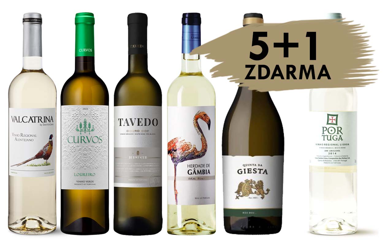 Degustační balíčky Degustační balíček Portugalské oblasti, Branco, 5+1 Zdarma, 6x0,75