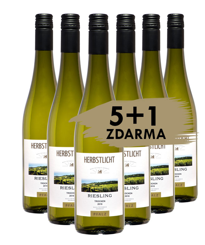 St. Gabriel 5+1 zdarma - Herbstlicht Riesling 2023/2024 Pfalz Trocken, 6x0,75l