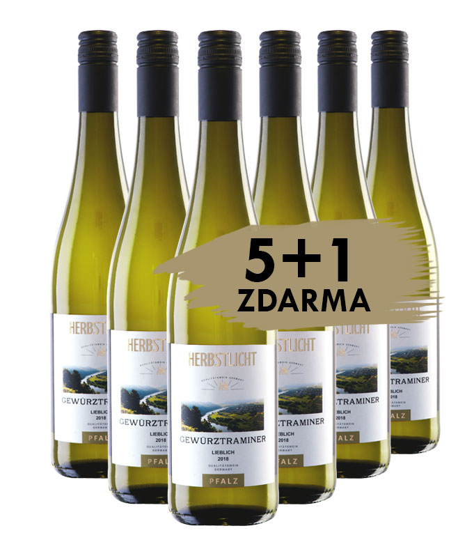 St. Gabriel 5+1 zdarma - Herbstlicht Gewurztraminer 2022 Pfalz Halbtrocken, 6x0,75l