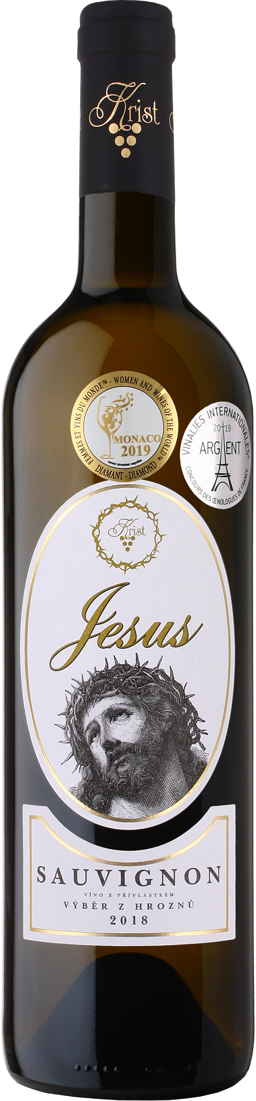 Vinařství Krist Sauvignon, 2018, JESUS, výběr z hroznů, sladké, Krist, 0,75l