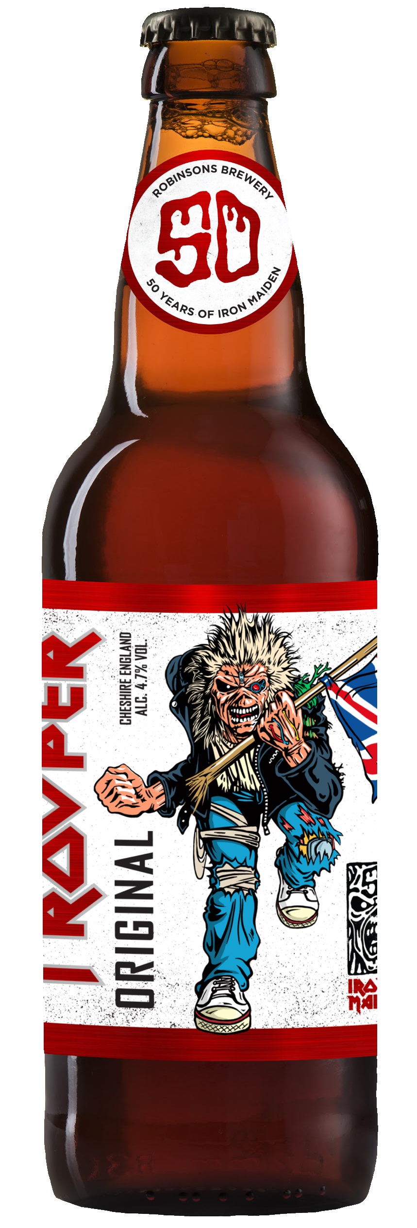 Iron Maiden Trooper sklo 0,5l (holá láhev)