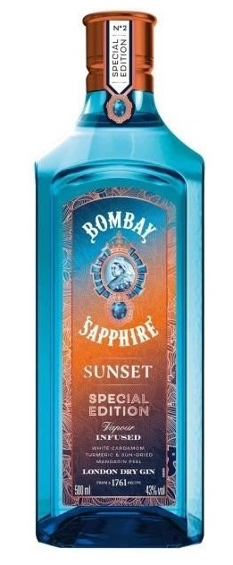 Bombay Sapphire Sunset GIN 43% 0.5L (holá láhev)