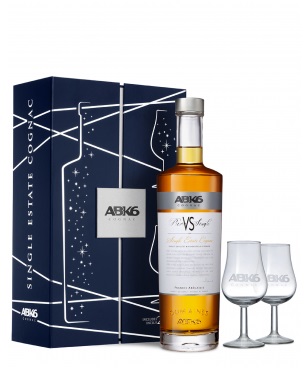 ABK6 VS Pure Cognac + 2 skleničky, dárková kazeta, 40%, 0,7l