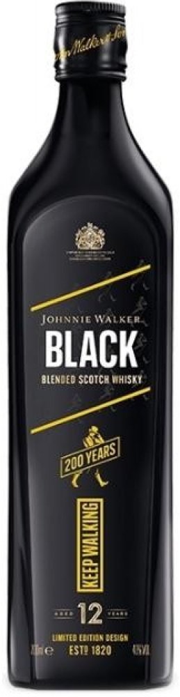 Johnnie Walker Black Label 200 Years Edition, 40%, 1l (holá lahev)