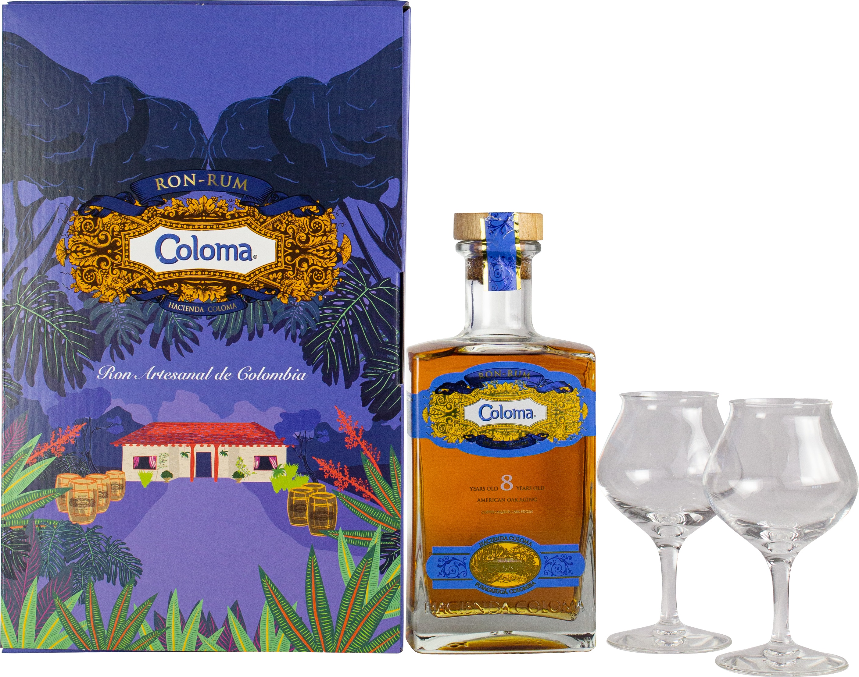 Coloma 8y 40% 0,7 l (dárkové balení 2 skleničky)