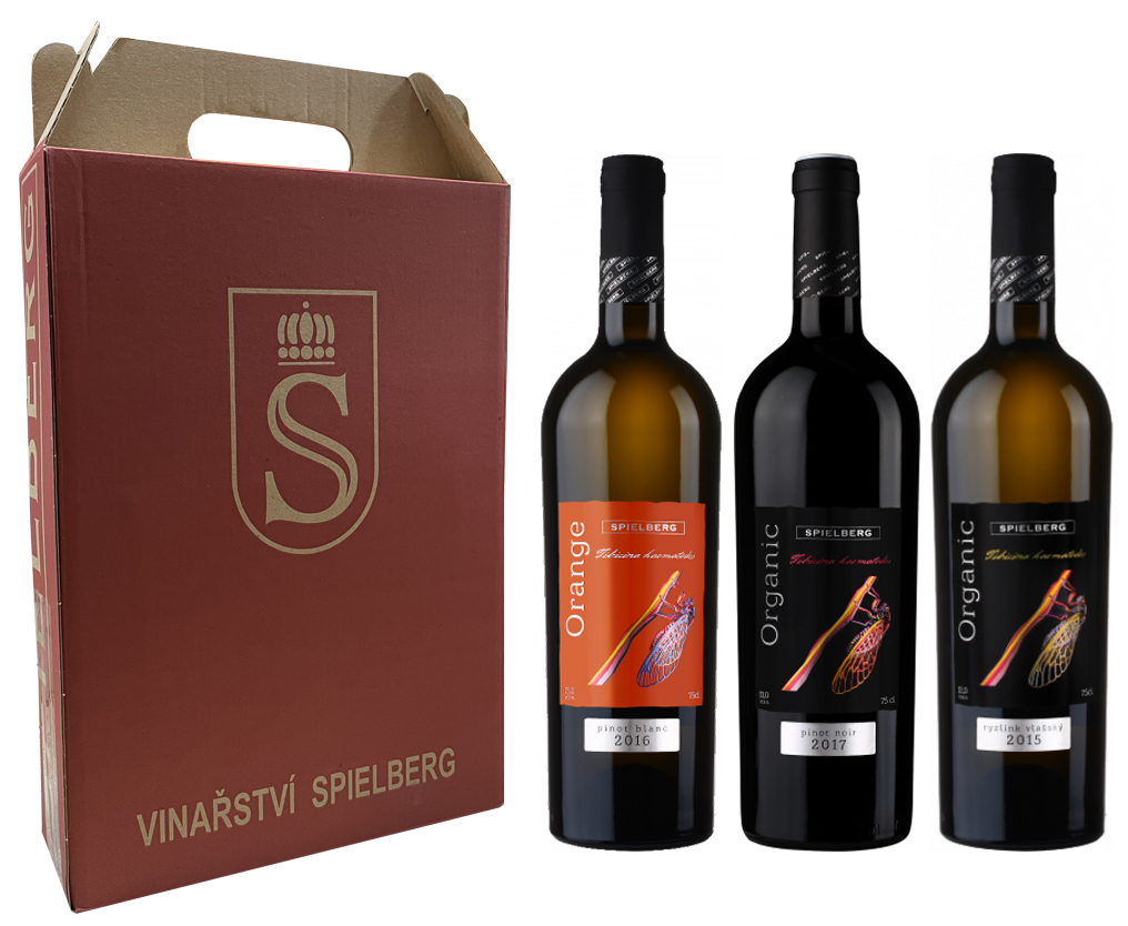 Vinařství Spielberg Trio ORGANIC v dárkové krabičce, Spielberg, 3x0,75l