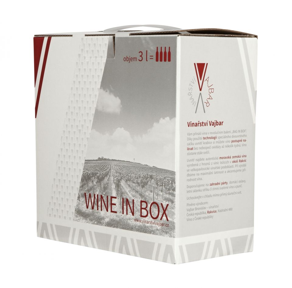 Vinařství Vajbar Sylvánské zelené, bag in box, polosuché, Vajbar, 3l