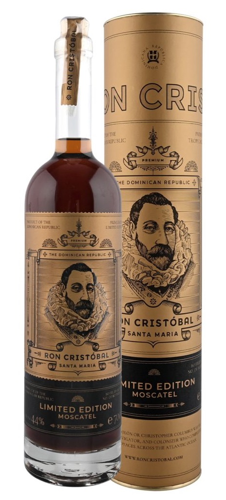 Ron Cristóbal Cristobal Limited edition Santa Maria MOSCATEL, Gift box, 44%, 0,7l