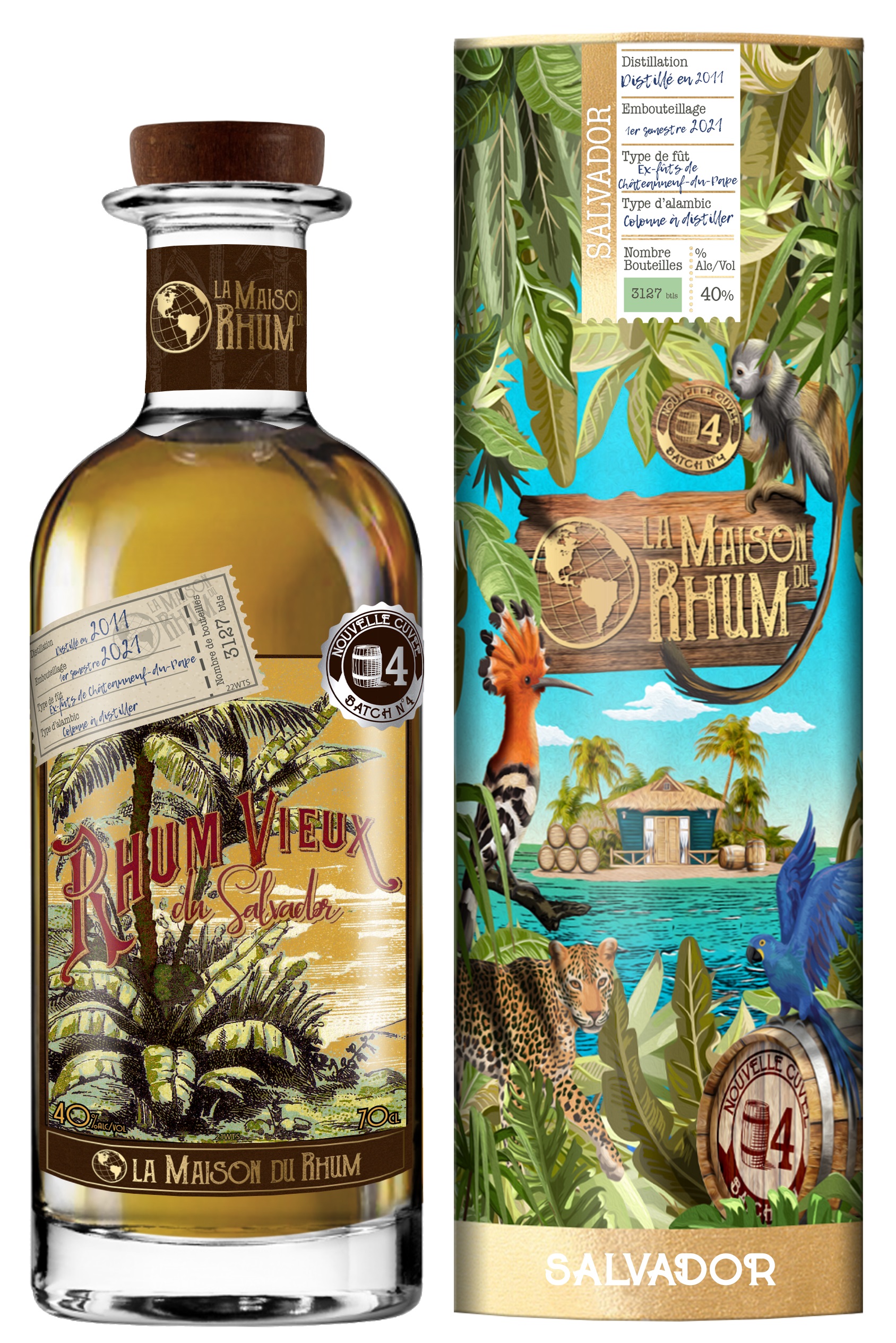 La Maison Du Rhum Salvador 2011, Batch No.4, 40%, 0,7l
