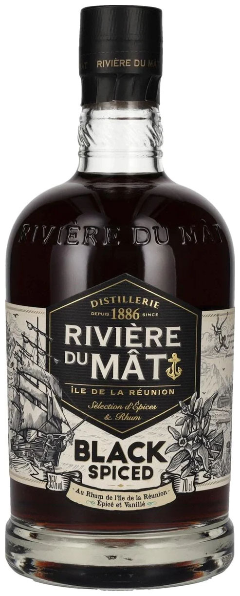 Riviere du Mat „ Black Spiced ” flavored Reunion rum 35% vol. 0.70 l