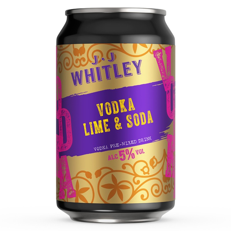 JJ Whitley J.J Whitley Lime Vodka & Soda, plech, 5%, 0,33l