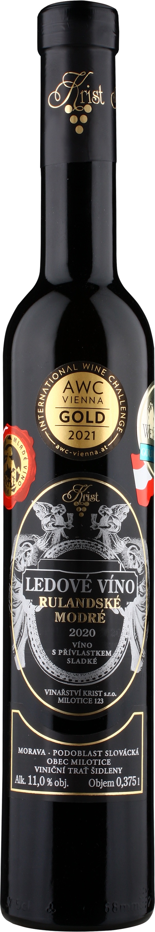 Vinařství Krist Rulandské modré, 2020, ledové víno, sladké, Krist, 0,375l