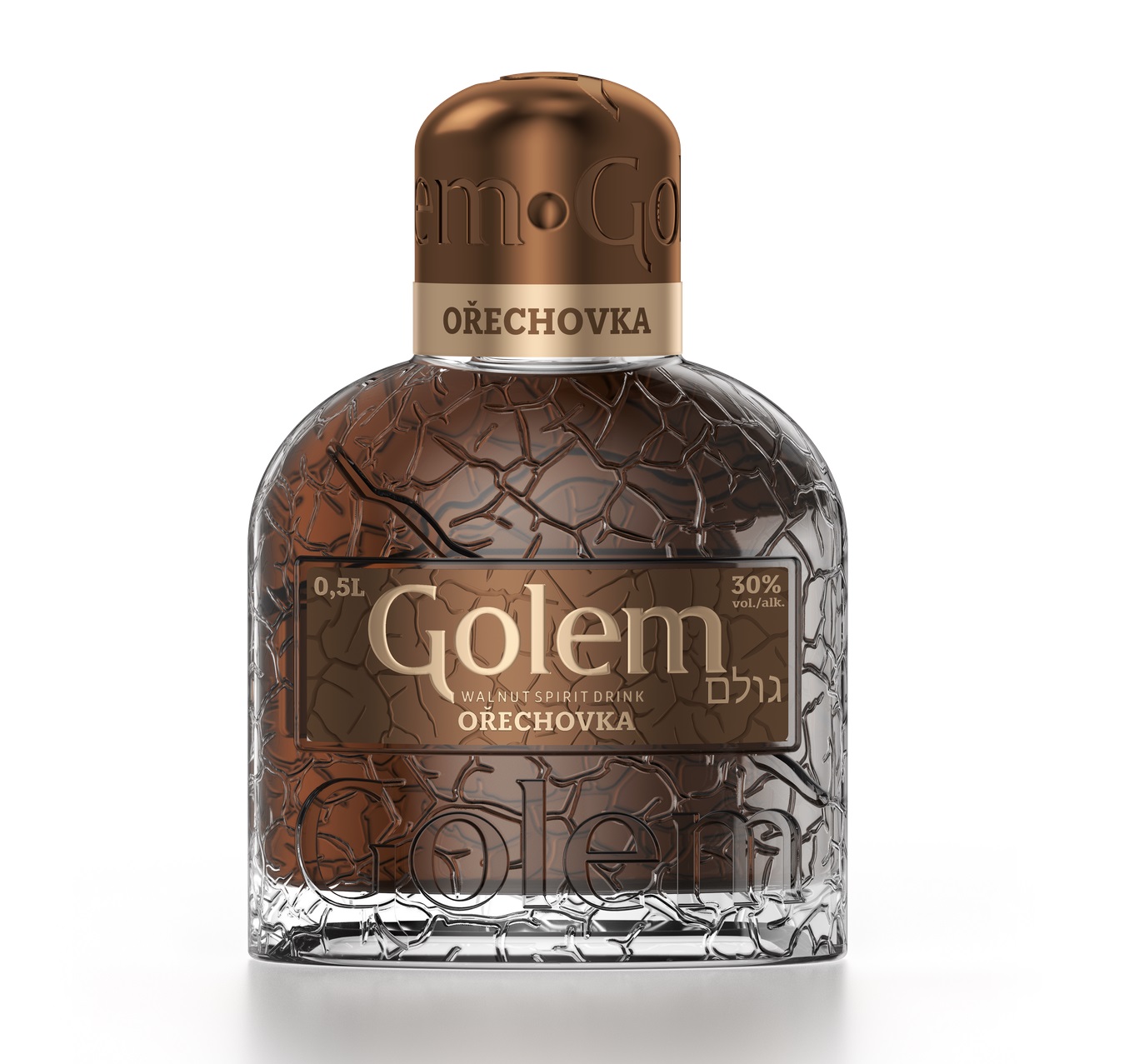 Golem Ořechovka + 2 skla 30% 0,5l (dárkové balení 2 sklenice)