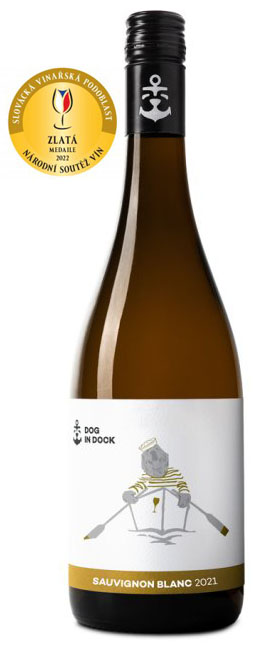 Sauvignon Blanc 2021, polosuché, pozdní sběr, Dog in Dock, 0,75l