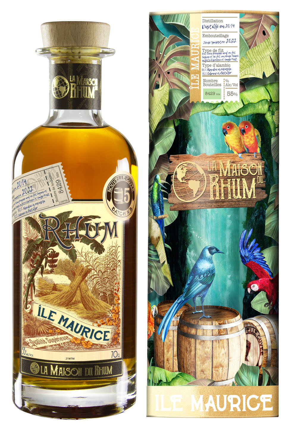 La Maison du Rhum Batch No.5 Mauritius 2014 0,7l 55% (tuba)