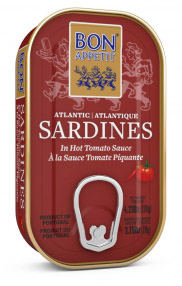 Sardinky v pikantní rajčatové omáčce, Bon Appetit, 120g