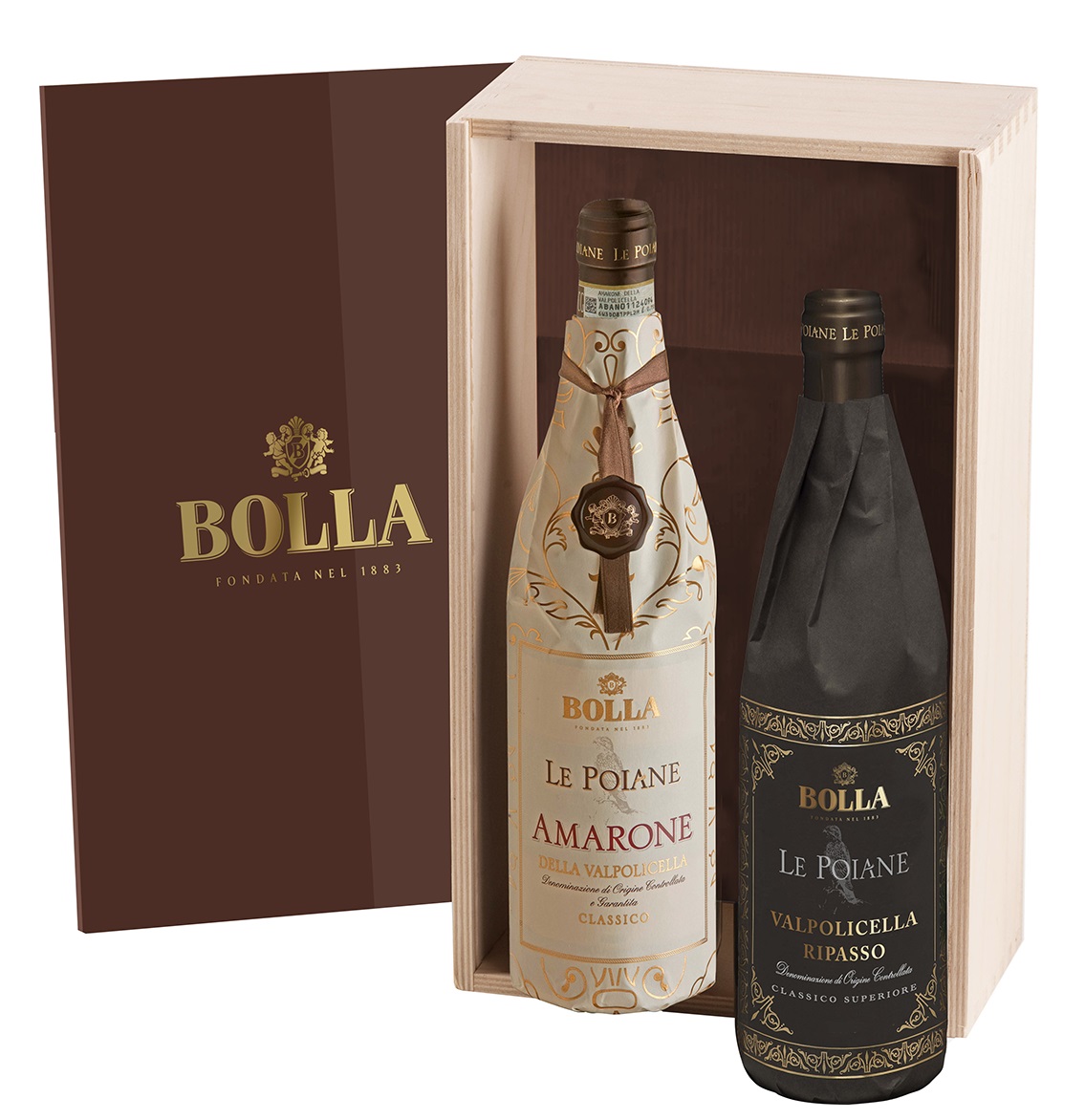 Bolla Le Poiane Amarone della Valpolicella DOCG + Valpolicella Ripasso Superiore, 2x0,75l