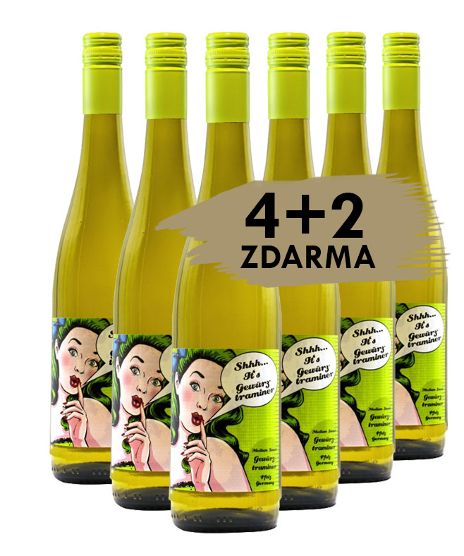 Peter Mertes Shhh It´s Gewürztraminer, 4+2 zdarma, 6x0,75l