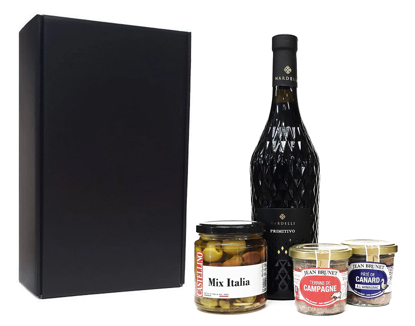 WNHS Sommelier Dárková sada delikates s červeným vínem - Itálie