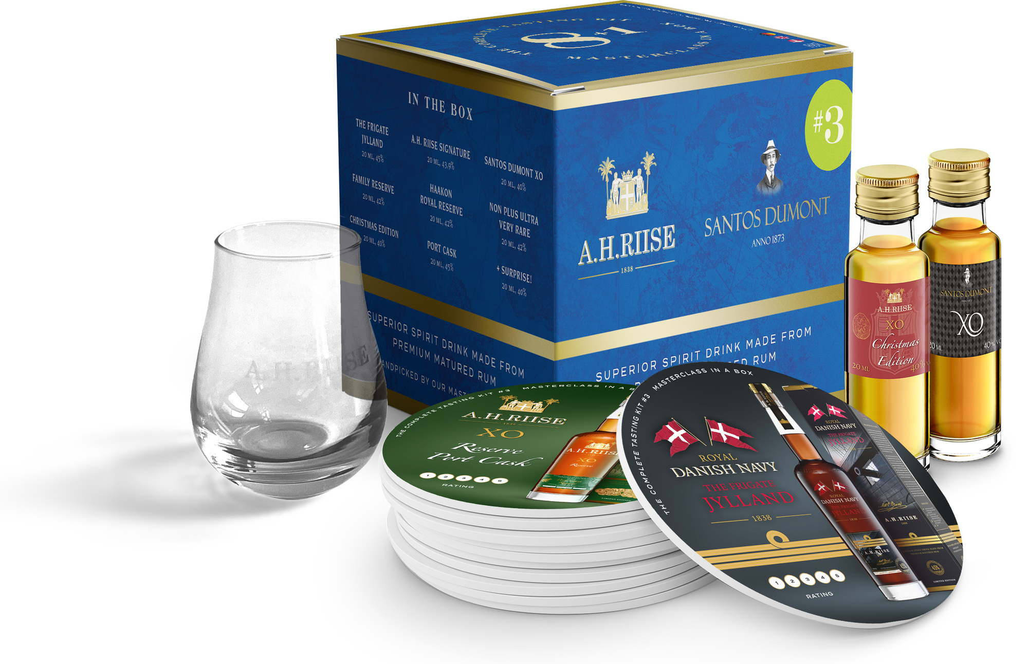 A.H. Riise A. H. Riise Tasting Kit 3 Valdemar 42,21% 9x0,02 l (karton)