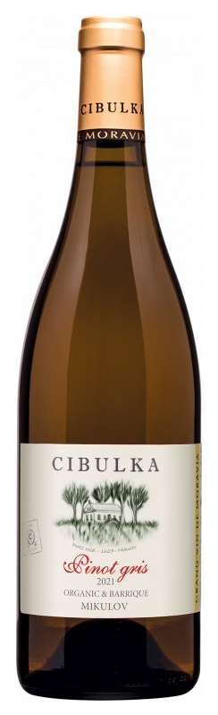 Vino Cibulka Pinot gris Barrique, 2021, BIO, výběr z hroznů, polosuché, Cibulka, 0,75l