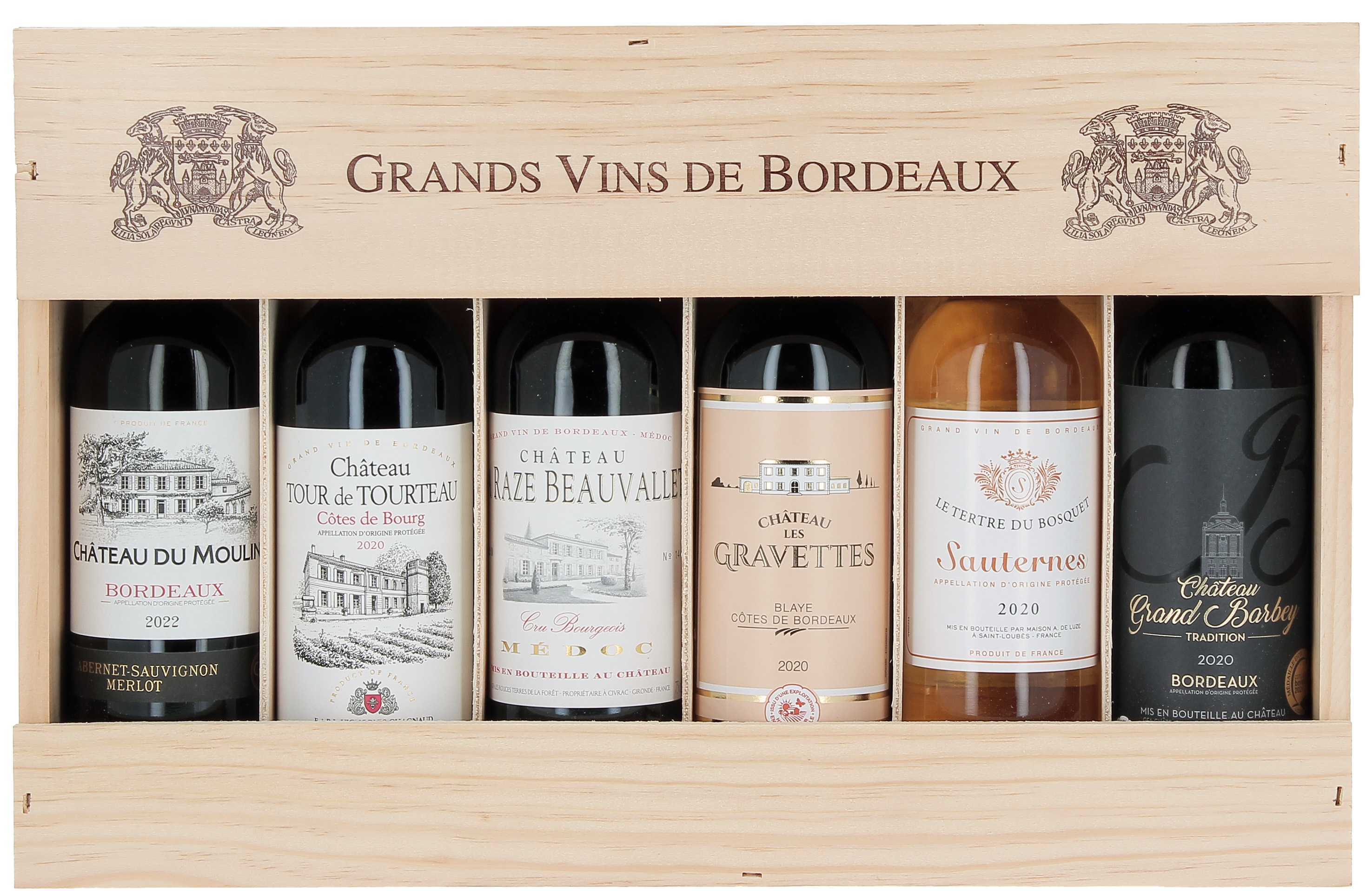 Grands Vins de Bordeaux Tasting box, 6x0,375l