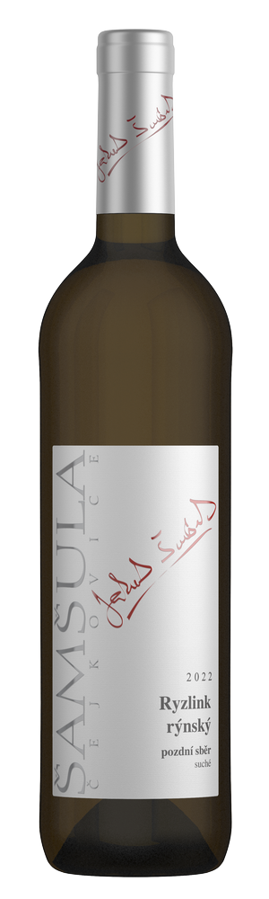 Jakub Šamšula Ryzlink rýnský, 2023, Traditionnel, pozdní sběr, suché, Šamšula, 0,75l