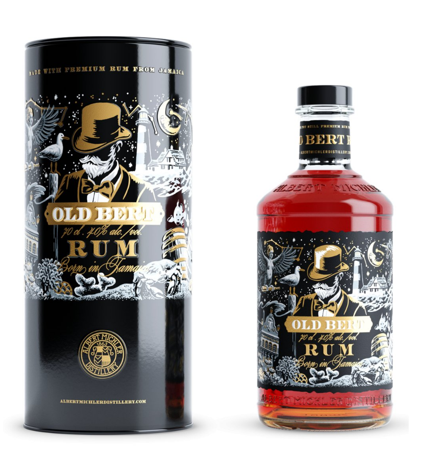 Old Bert Spiced Jamaican Rum 40% 0,7 l (tuba)