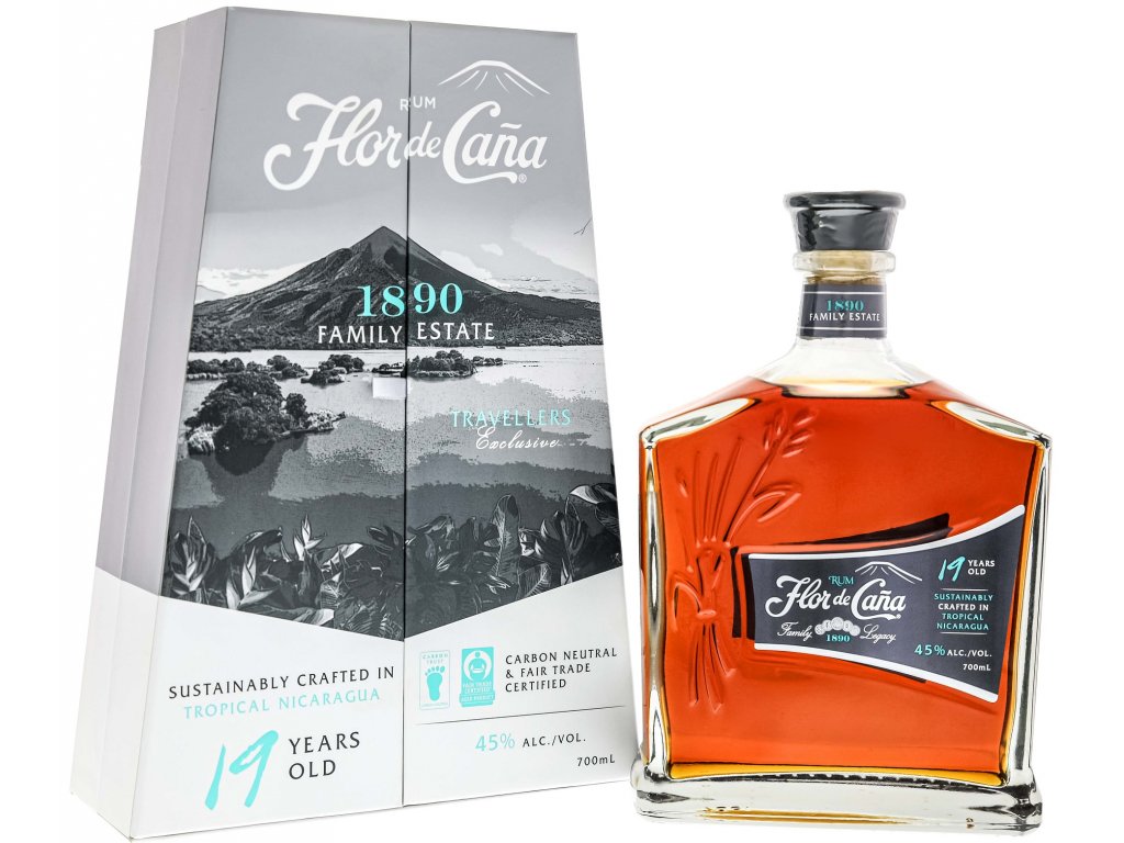 Flor de Cana 19 y.o. tr + 45% 0,7l (holá láhev)