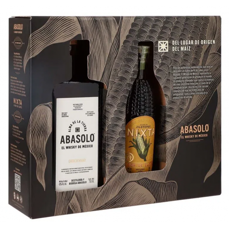 Abasolo Whisky, 43%, 0,7l + Nixta Corn, Liqueur, 35%, 0,35l, Gift pack
