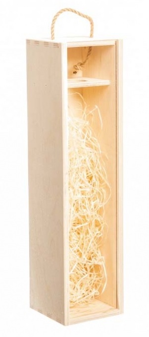 Dřevěná kazeta na víno s průhledným víkem (36x9x9)