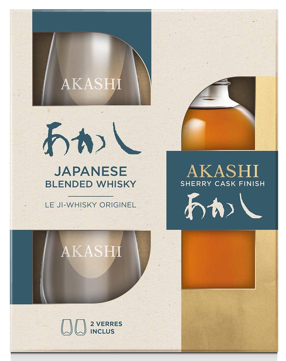 Akashi Sherry Cask Finish + 2 sklenice, 40%, 0,5l