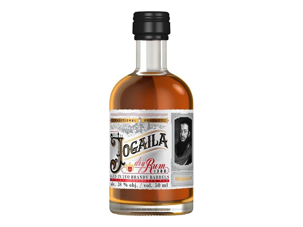 Jogaila Dry Rum Aged in 5yo Brandy Barrels Mini 38% 0,05 l