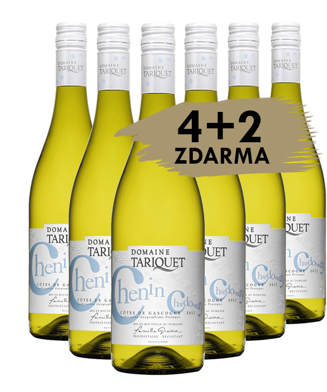 Chateau du Tariquet 4+2 zdarma - Tariquet Chenin Chardonnay Cotes de Gascogne, 6x0,75l