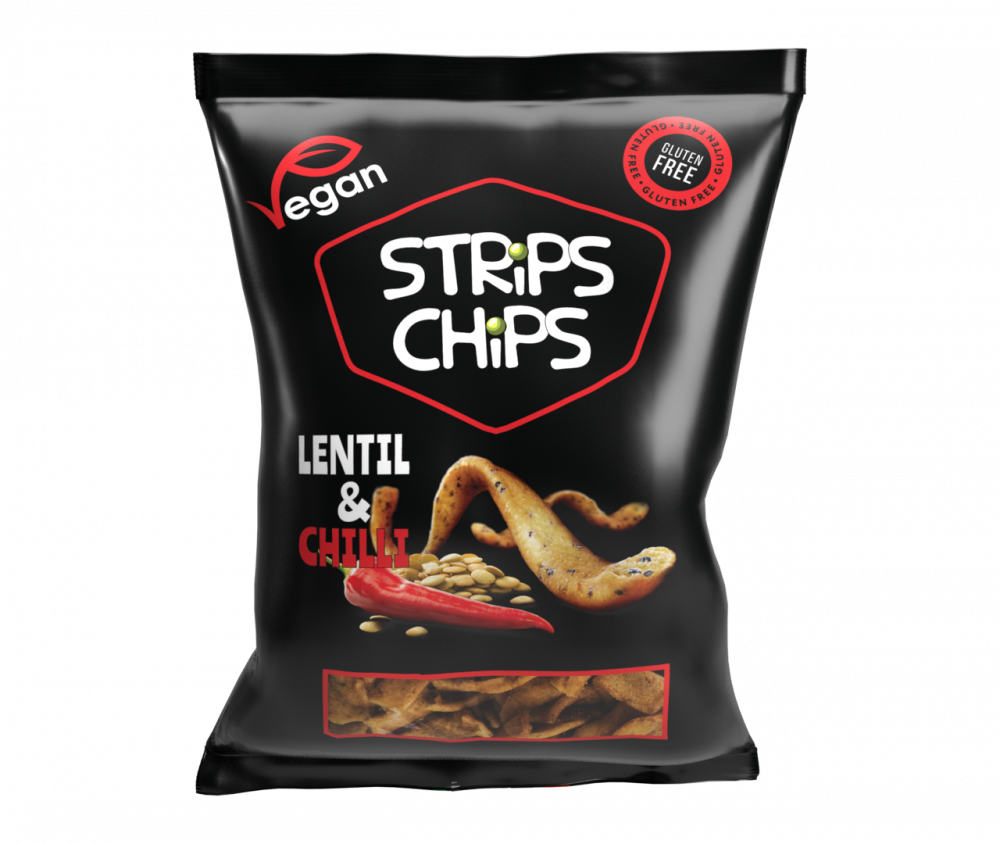 Strips Chips - Čočkové s chilli, 80g