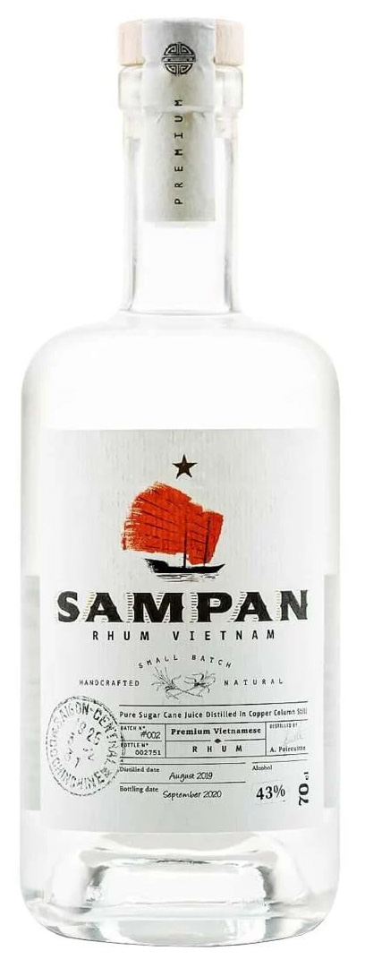 Distillerie D'Indochine Sampan Blanc, 43%, 0,7l