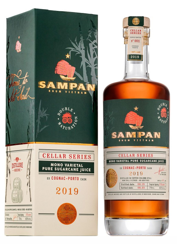 Distillerie D'Indochine Sampan Cognac Porto cask, 45%, 0,7l