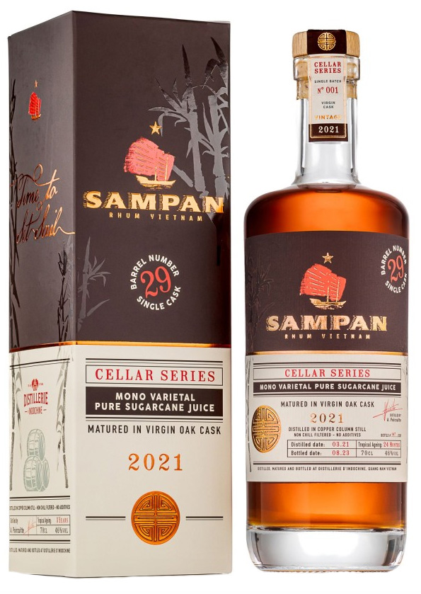 Distillerie D'Indochine Sampan Virgin OAK cask, 46%, 0,7l