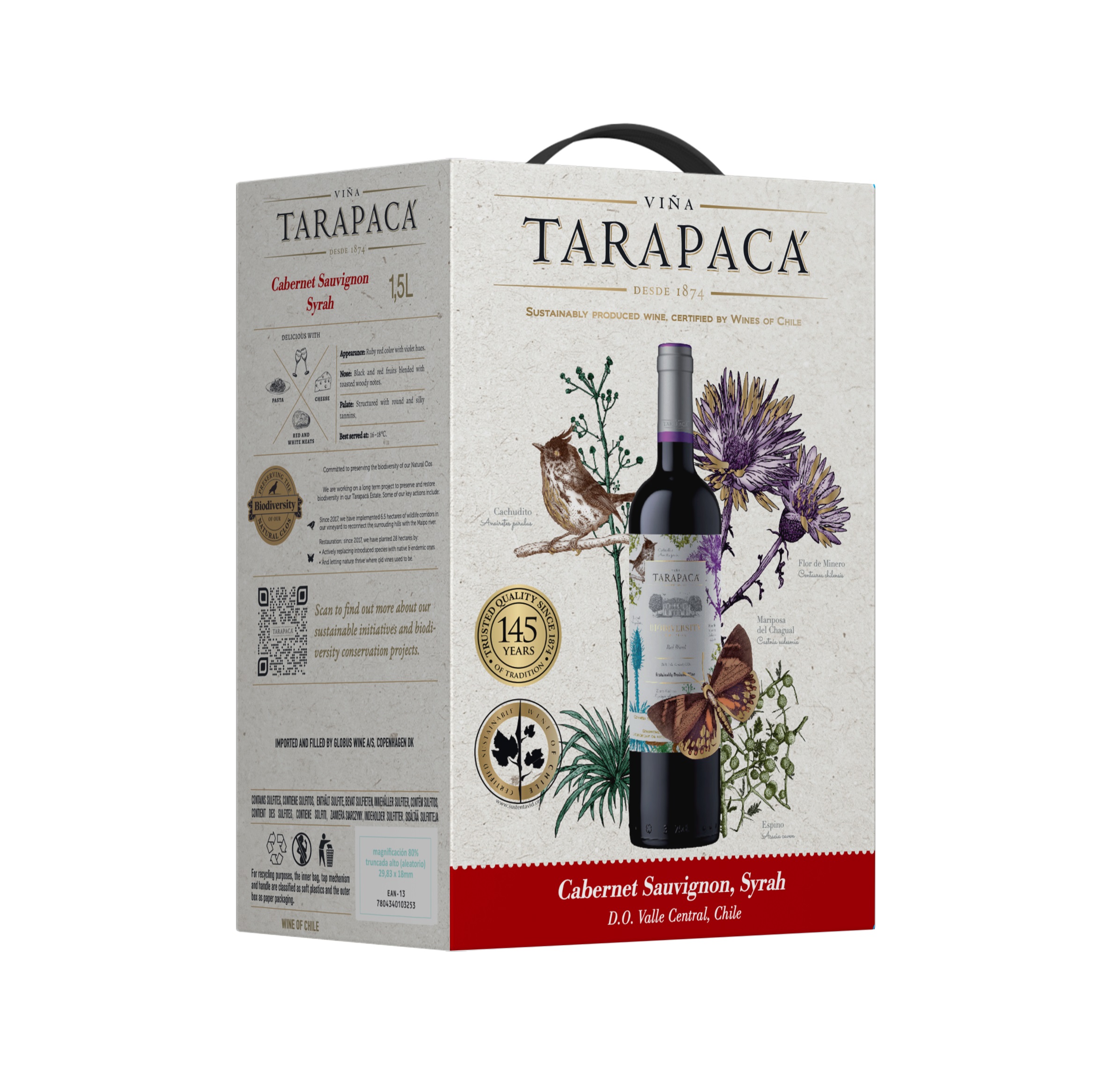 Tarapacá Cabernet Sauvignon/ Syrah BiB 1.5l