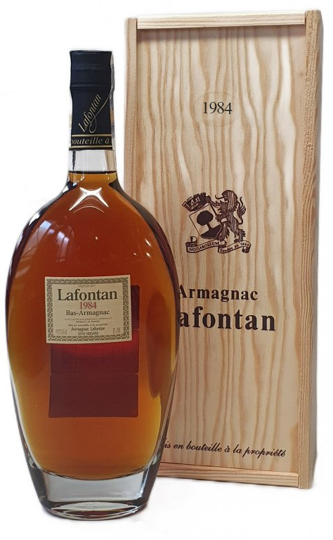 Lafontan Armagnac 1984 v dřevěné dárkové krabici