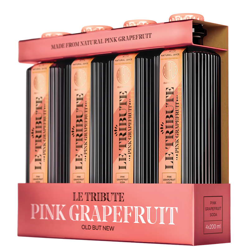 Le Tribute Pink Grapefruit 4-pack 0,2 l