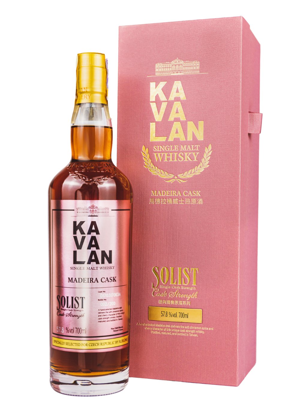 Kavalan Solist Madeira Cask 57,8% 0,7 l (kazeta)