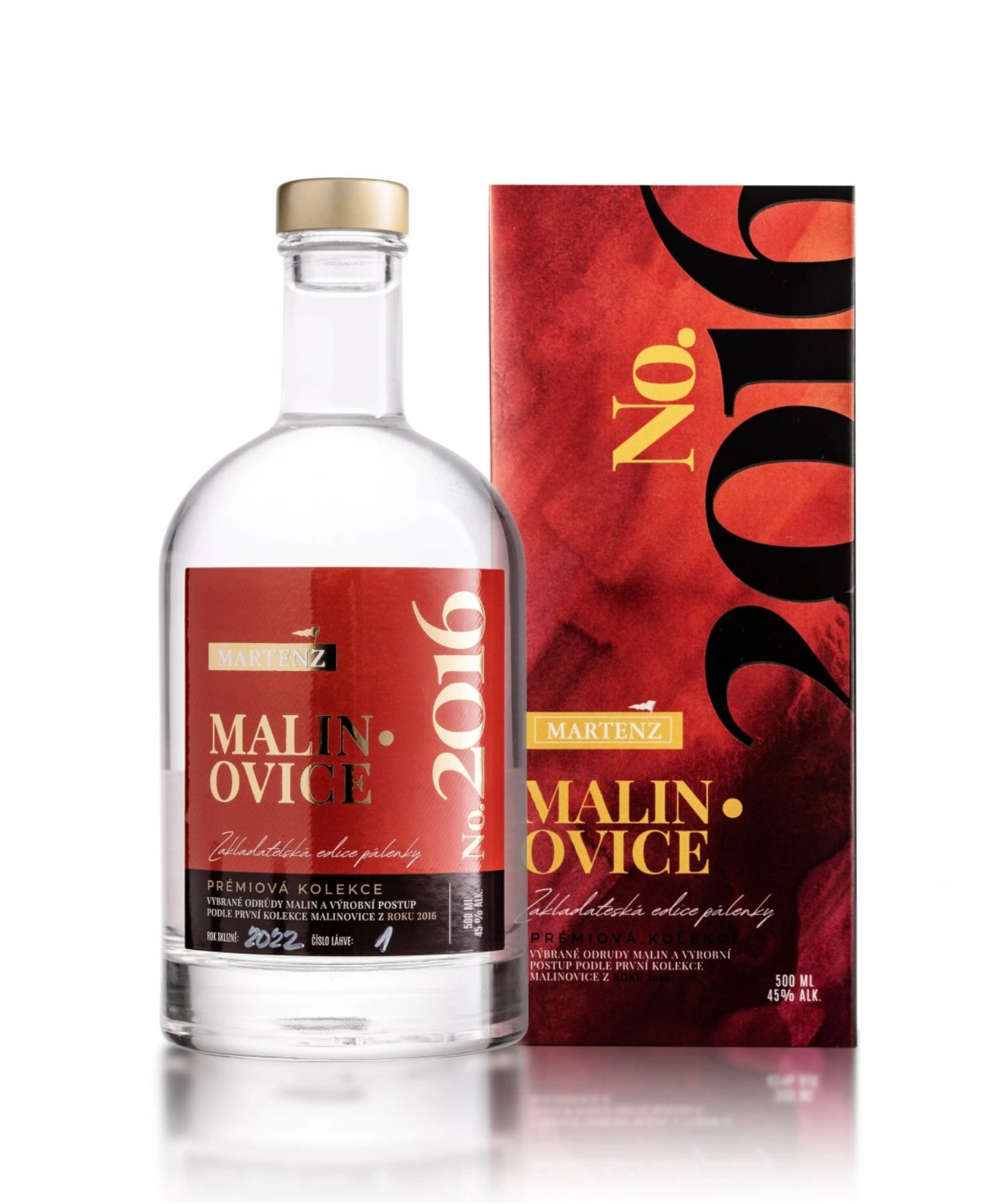 Martenz Malinovice Red No.2016 45% 0,5 l (holá láhev)