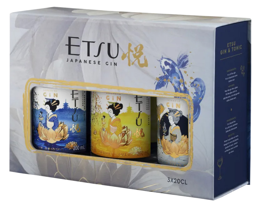 Etsu Japanese Gin dárková sada miniatur 3x0,2l (karton)